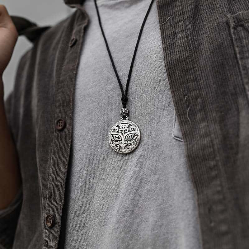 Collier spirituel Taotie en cuivre pour la chance et la richesse