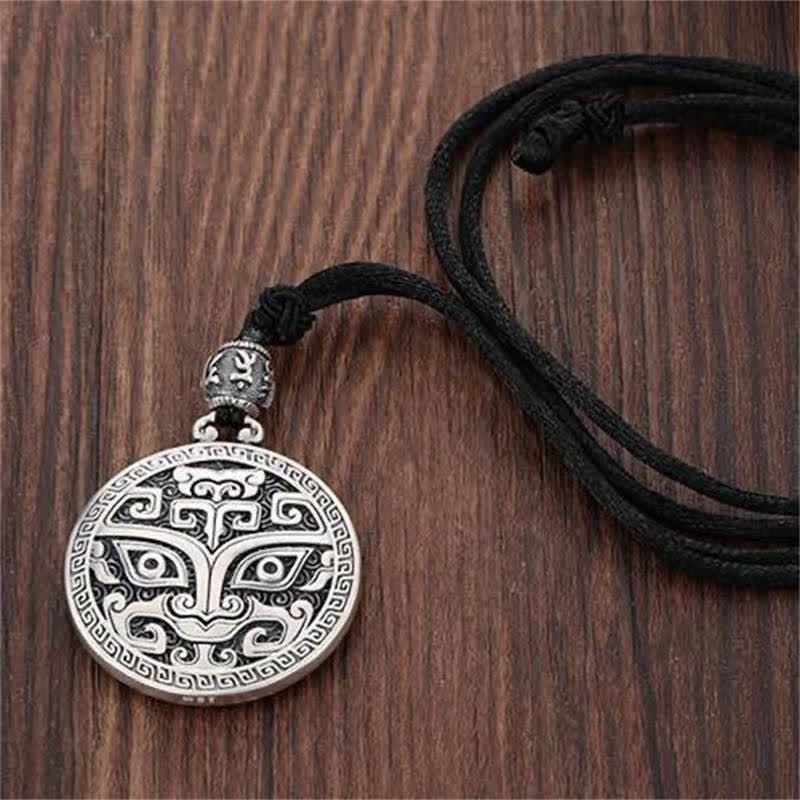 Collier spirituel Taotie en cuivre pour la chance et la richesse