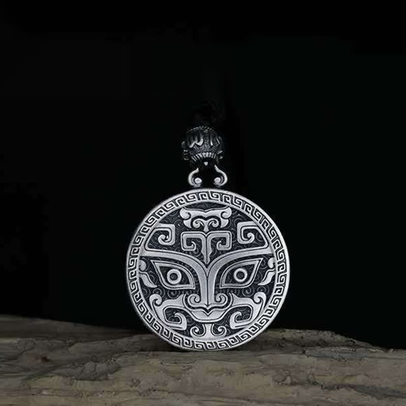 Collier spirituel Taotie en cuivre pour la chance et la richesse