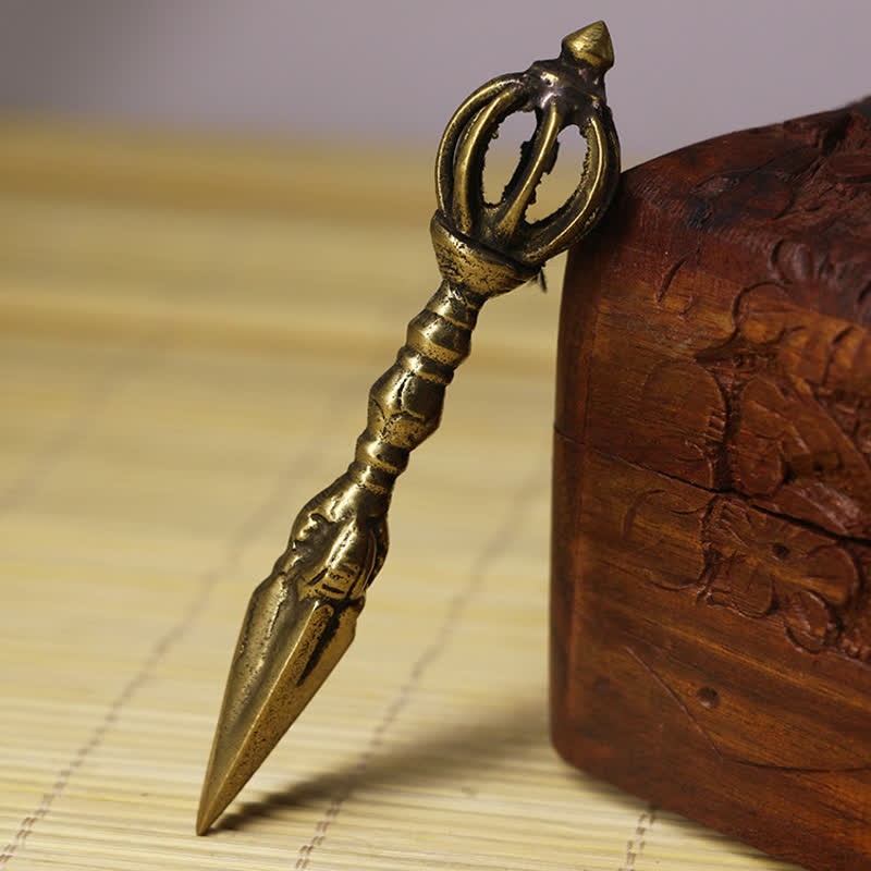 Vajra Dorje tibétain en cuivre - Outil de méditation au pouvoir spirituel