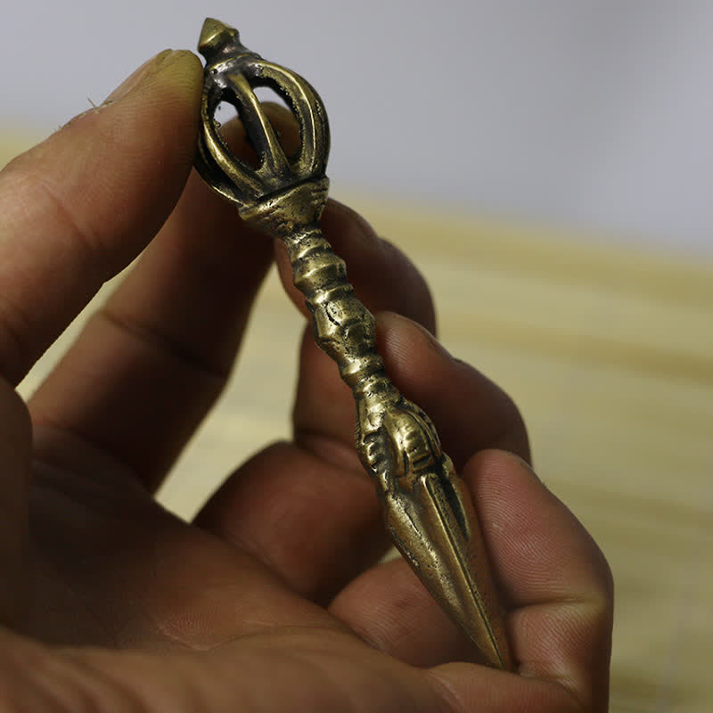 Vajra Dorje tibétain en cuivre - Outil de méditation au pouvoir spirituel