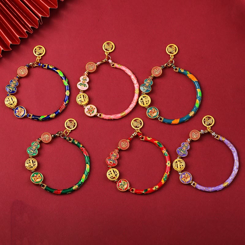 Bracelet en cuivre tibétain pour la chance, la richesse et le bonheur