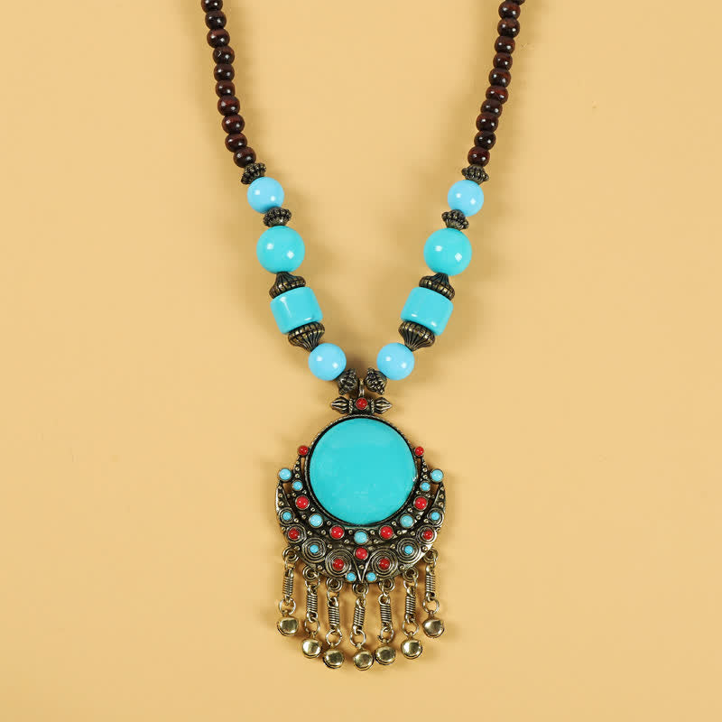 Accessoires pour cheveux à pompons en perles spirituelles tibétaines rétro en cuivre