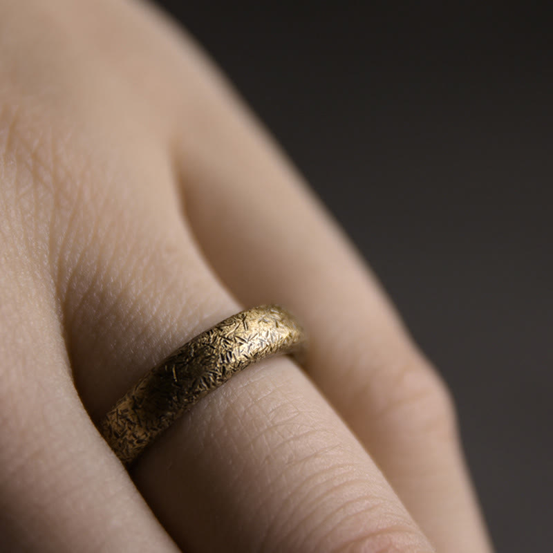 Bague de couple porte-bonheur réglable vintage tibétaine en cuivre
