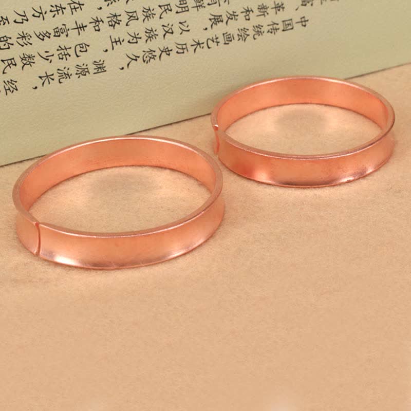 Bracelet manchette porte-bonheur en cuivre | Équilibre spirituel unisexe