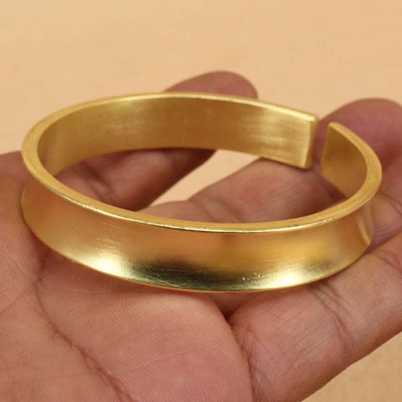 Bracelet manchette porte-bonheur en cuivre | Équilibre spirituel unisexe