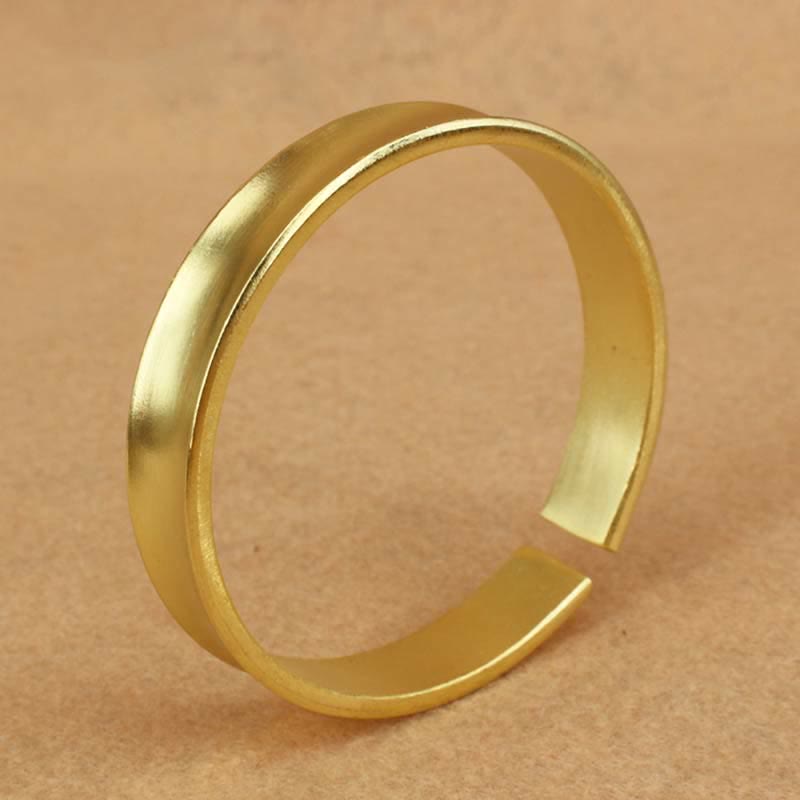 Bracelet manchette porte-bonheur en cuivre | Équilibre spirituel unisexe