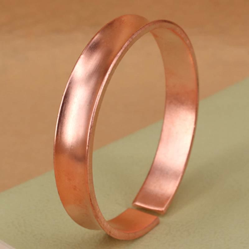 Bracelet manchette porte-bonheur en cuivre | Équilibre spirituel unisexe