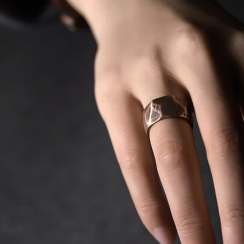 Bague de richesse en cuivre pour la guérison spirituelle et l'abondance