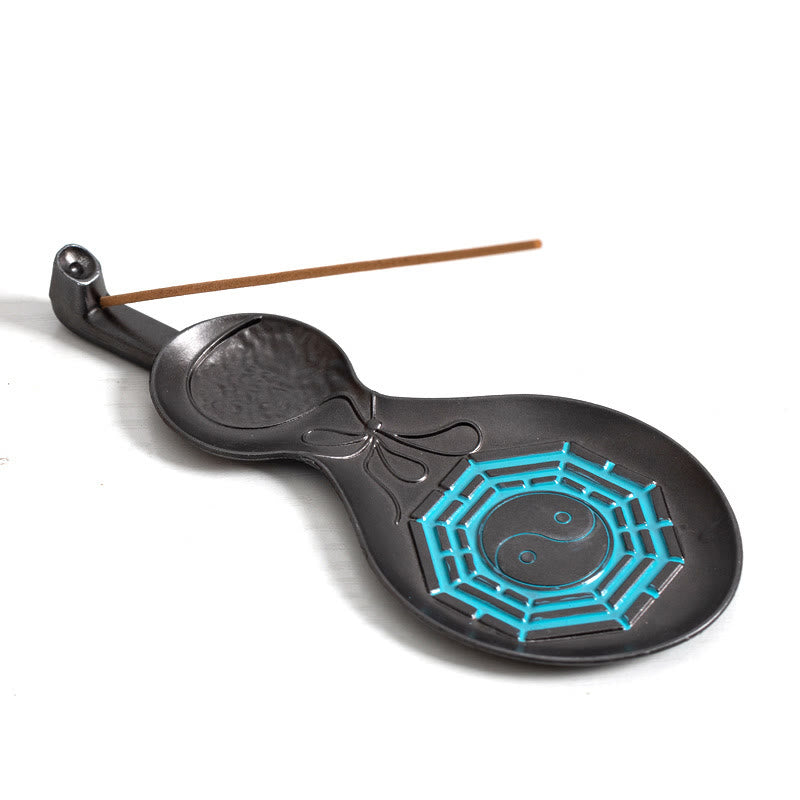 Brûleur d'encens Yin Yang Bagua en cuivre, décoration 13.8cm