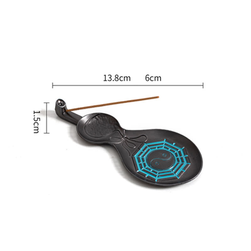 Brûleur d'encens Yin Yang Bagua en cuivre, décoration 13.8cm