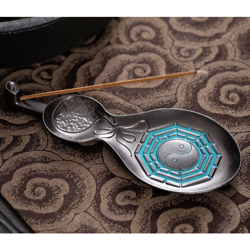 Brûleur d'encens Yin Yang Bagua en cuivre, décoration 13.8cm