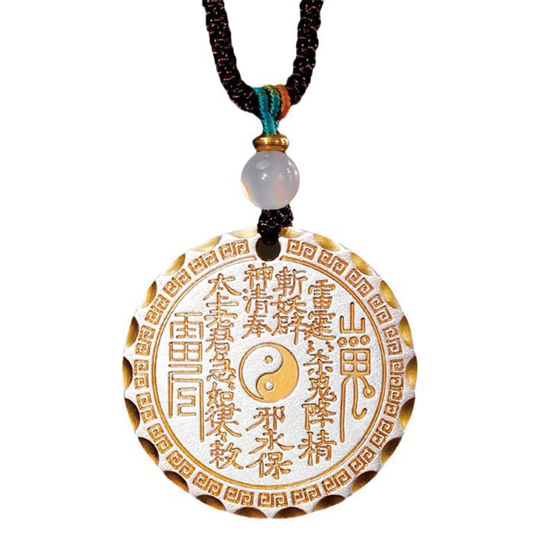 Collier en cuivre Yin Yang Bagua Mountain Ghost pour dépenser de l'argent