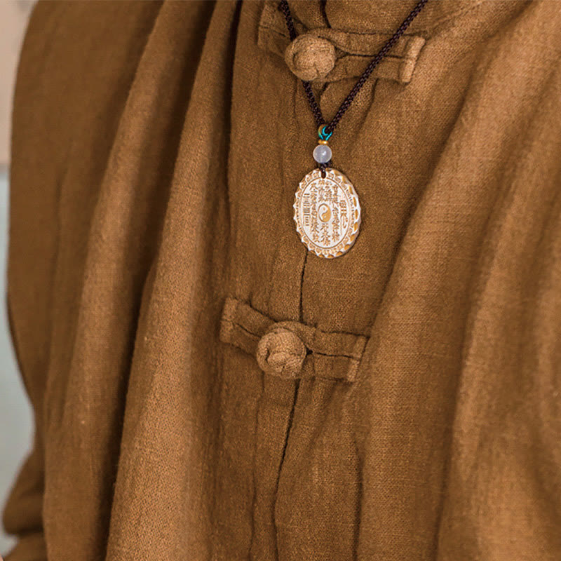 Collier en cuivre Yin Yang Bagua Mountain Ghost pour dépenser de l'argent