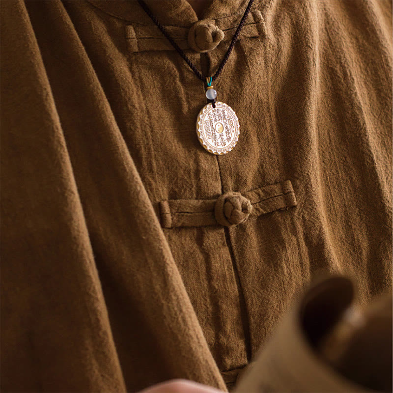 Collier en cuivre Yin Yang Bagua Mountain Ghost pour dépenser de l'argent