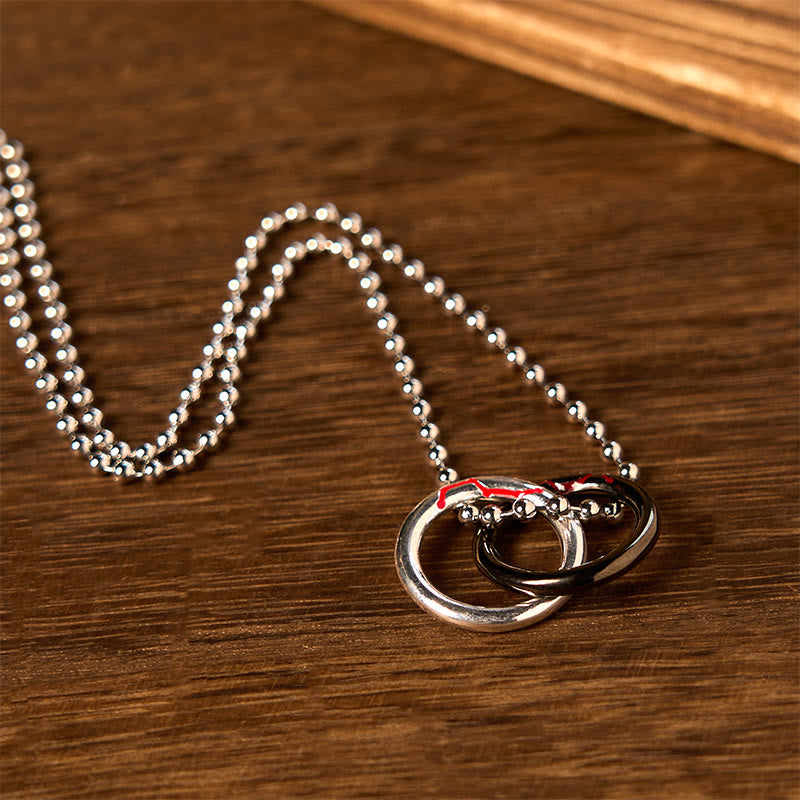 Collier Yin Yang en cuivre Qiankun Hoop Balance Chance