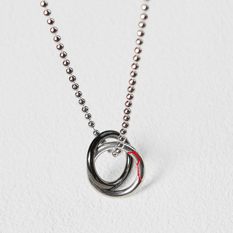 Collier Yin Yang en cuivre Qiankun Hoop Balance Chance