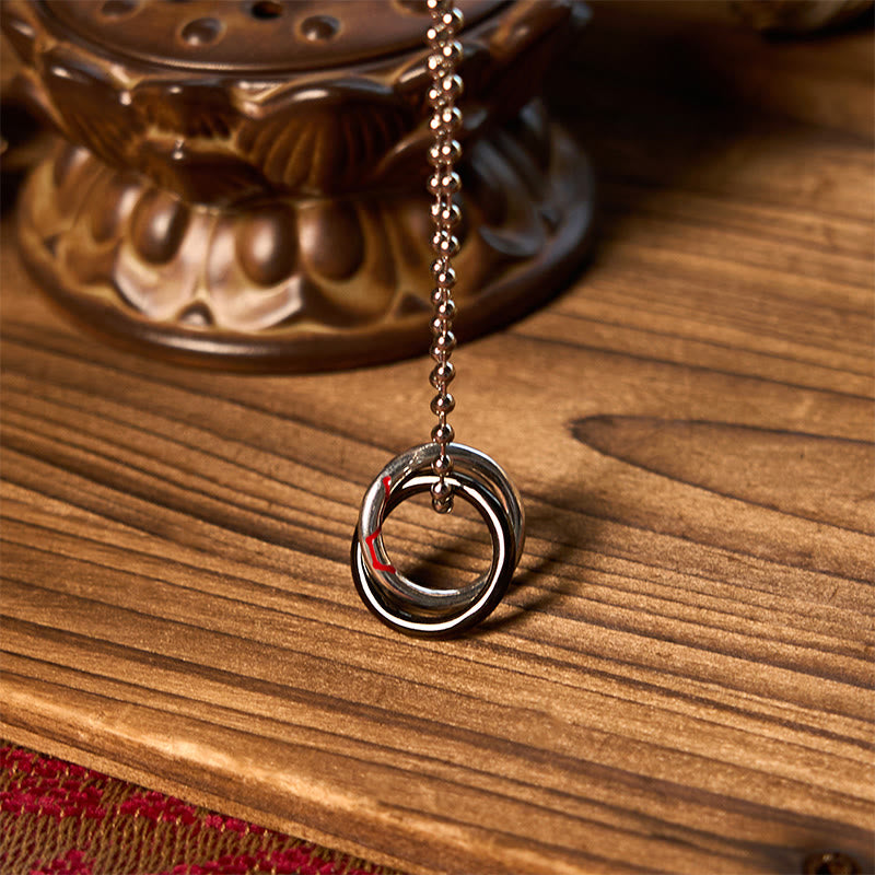 Collier Yin Yang en cuivre Qiankun Hoop Balance Chance