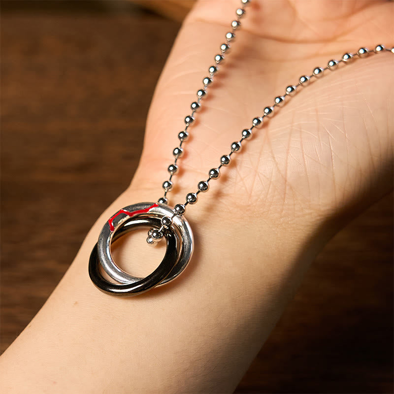 Collier Yin Yang en cuivre Qiankun Hoop Balance Chance