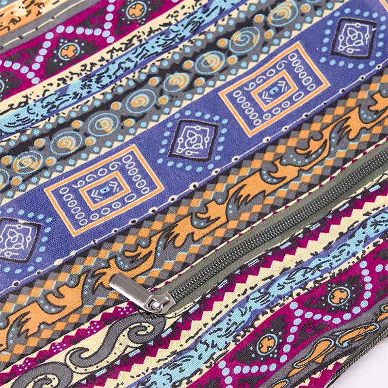 Sac bandoulière en coton à rayures colorées pour un style spirituel