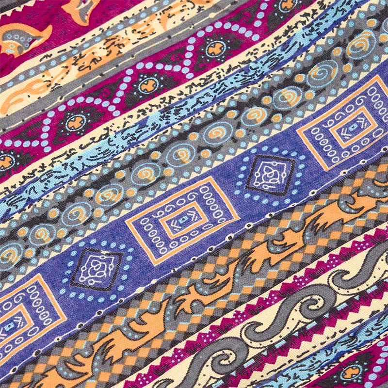 Sac bandoulière en coton à rayures colorées pour un style spirituel