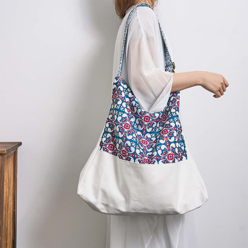 Sac bandoulière en coton pour le yoga | Sac bandoulière résistant 43 cm
