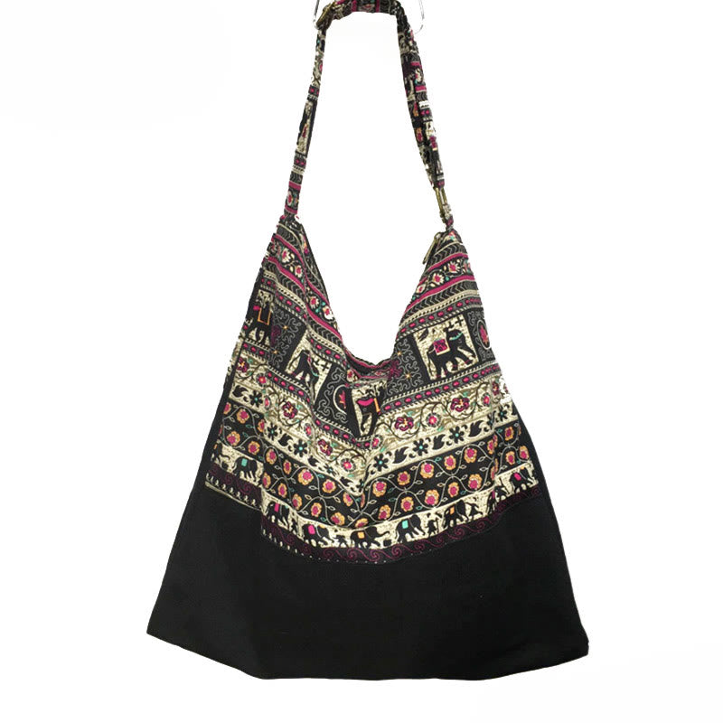 Sac bandoulière en coton pour le yoga | Sac bandoulière résistant 43 cm
