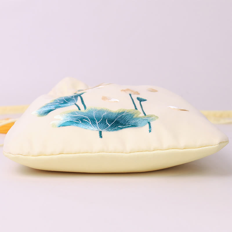 Sac fourre-tout de yoga en coton et lin avec bandoulière réglable 21 x 22 cm