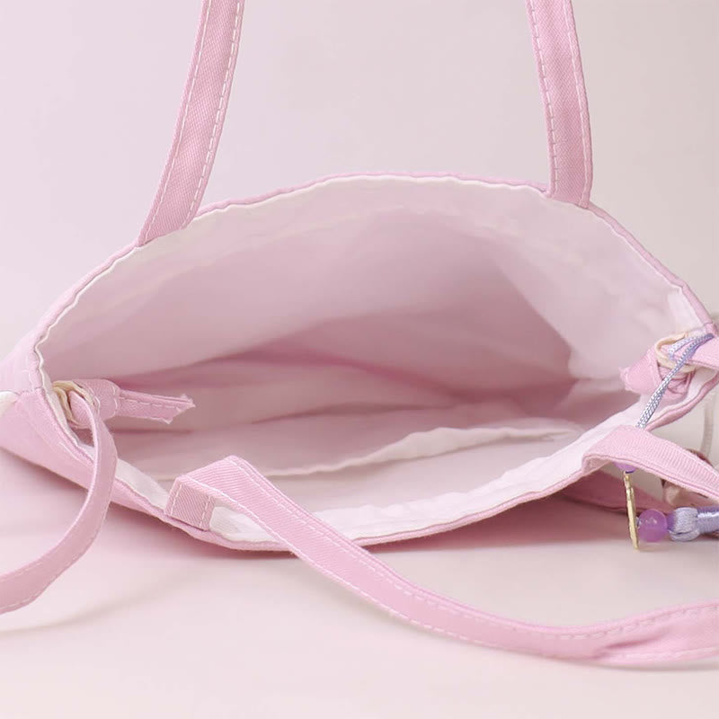 Sac fourre-tout de yoga en coton et lin avec bandoulière réglable 21 x 22 cm