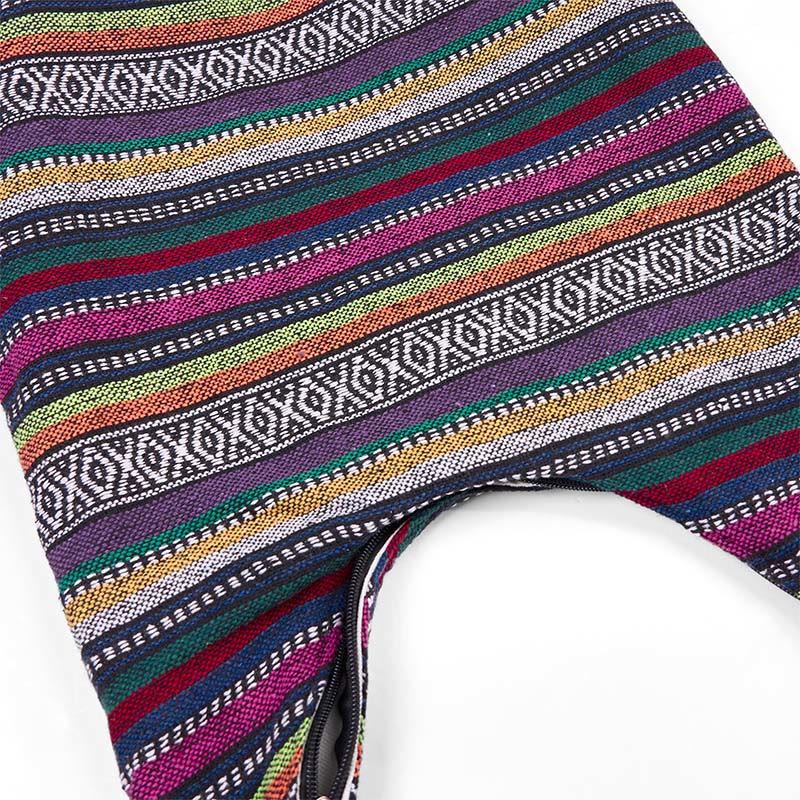 Sac bandoulière en coton à rayures | Sac de yoga résistant