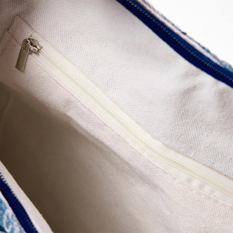 Sac bandoulière à rayures en coton pour tapis de yoga