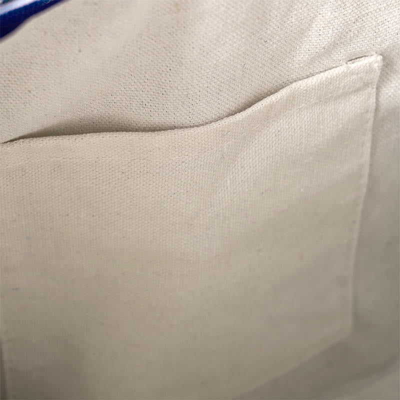 Sac bandoulière à rayures en coton pour tapis de yoga