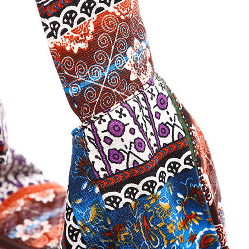 Sac bandoulière en coton à rayures avec bandoulière réglable 44 cm