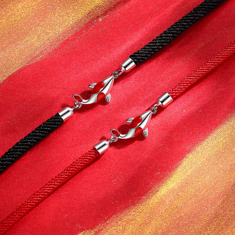 Bracelet couple poisson koï pour chance, richesse et protection