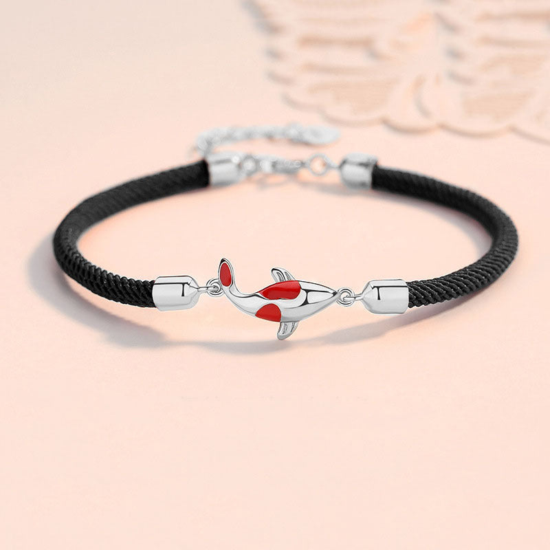 Bracelet couple poisson koï pour chance, richesse et protection