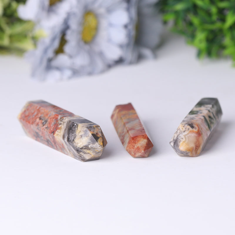 Crazy Agate Natural Crystal Healing Wand 2.4-4.5 inch