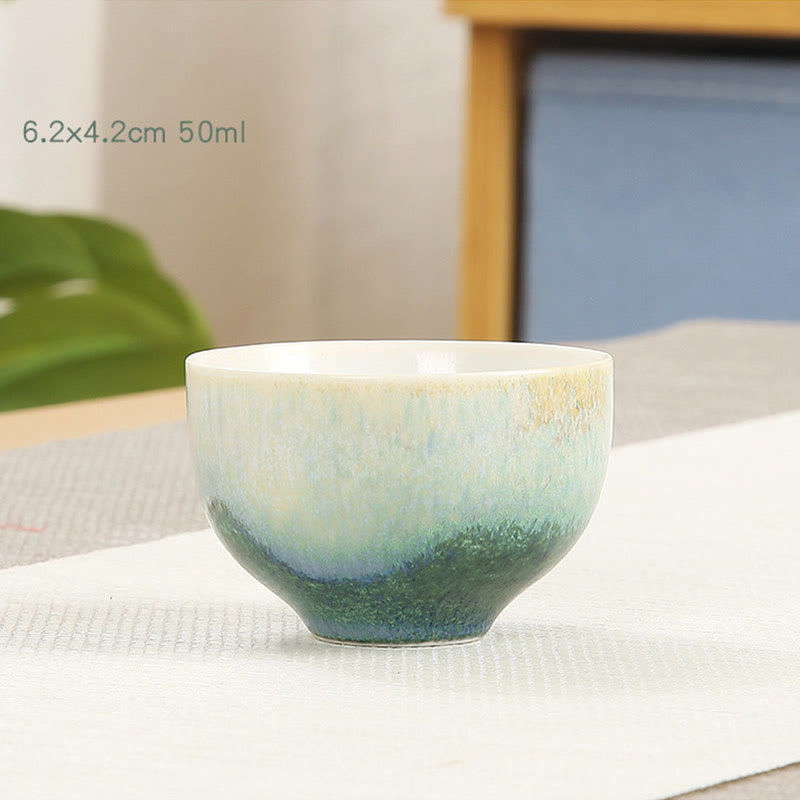 Tasse à thé Kung Fu créative en céramique verte 140 ml