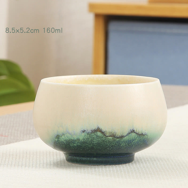 Tasse à thé Kung Fu créative en céramique verte 140 ml