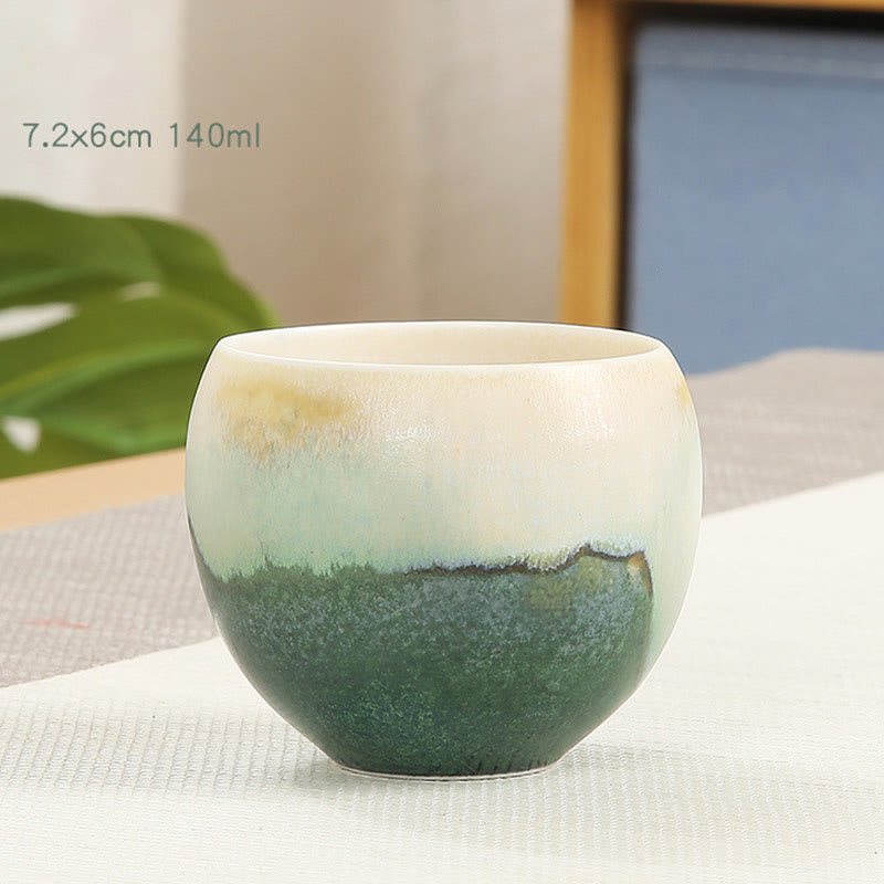 Tasse à thé Kung Fu créative en céramique verte 140 ml
