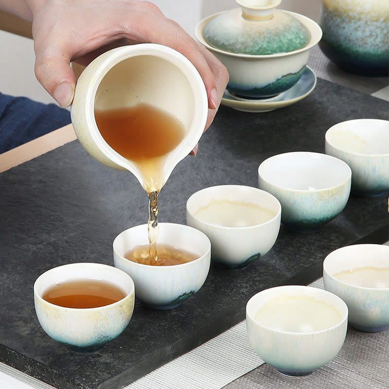 Tasse à thé Kung Fu créative en céramique verte 140 ml