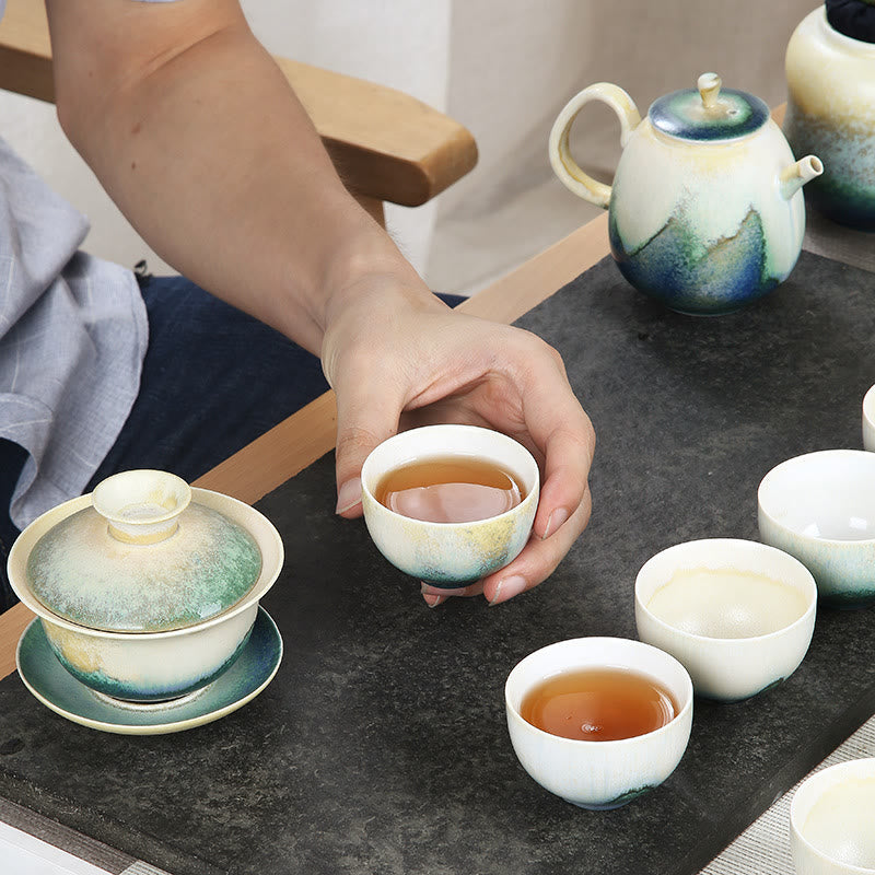 Tasse à thé Kung Fu créative en céramique verte 140 ml