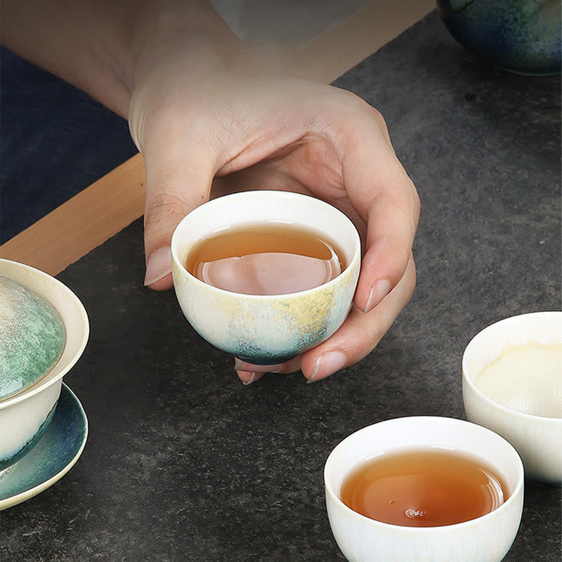 Tasse à thé Kung Fu créative en céramique verte 140 ml