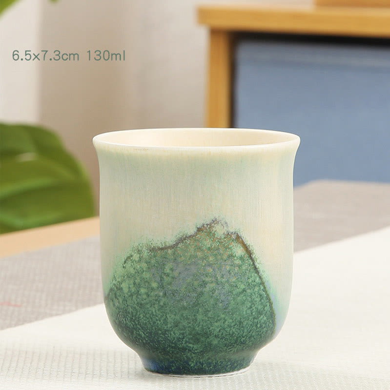 Tasse à thé Kung Fu créative en céramique verte 140 ml