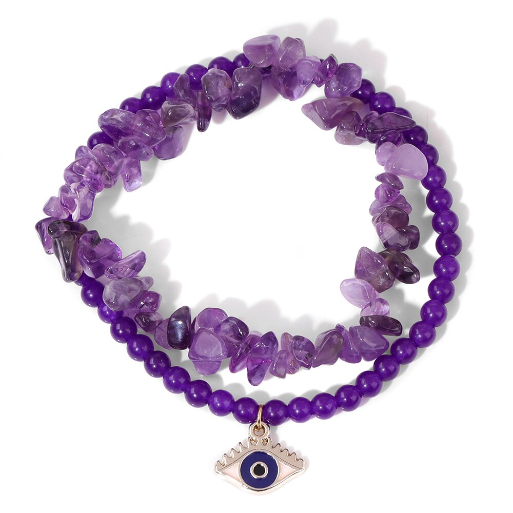 Bracelets en cristal contre le mauvais œil pour la protection