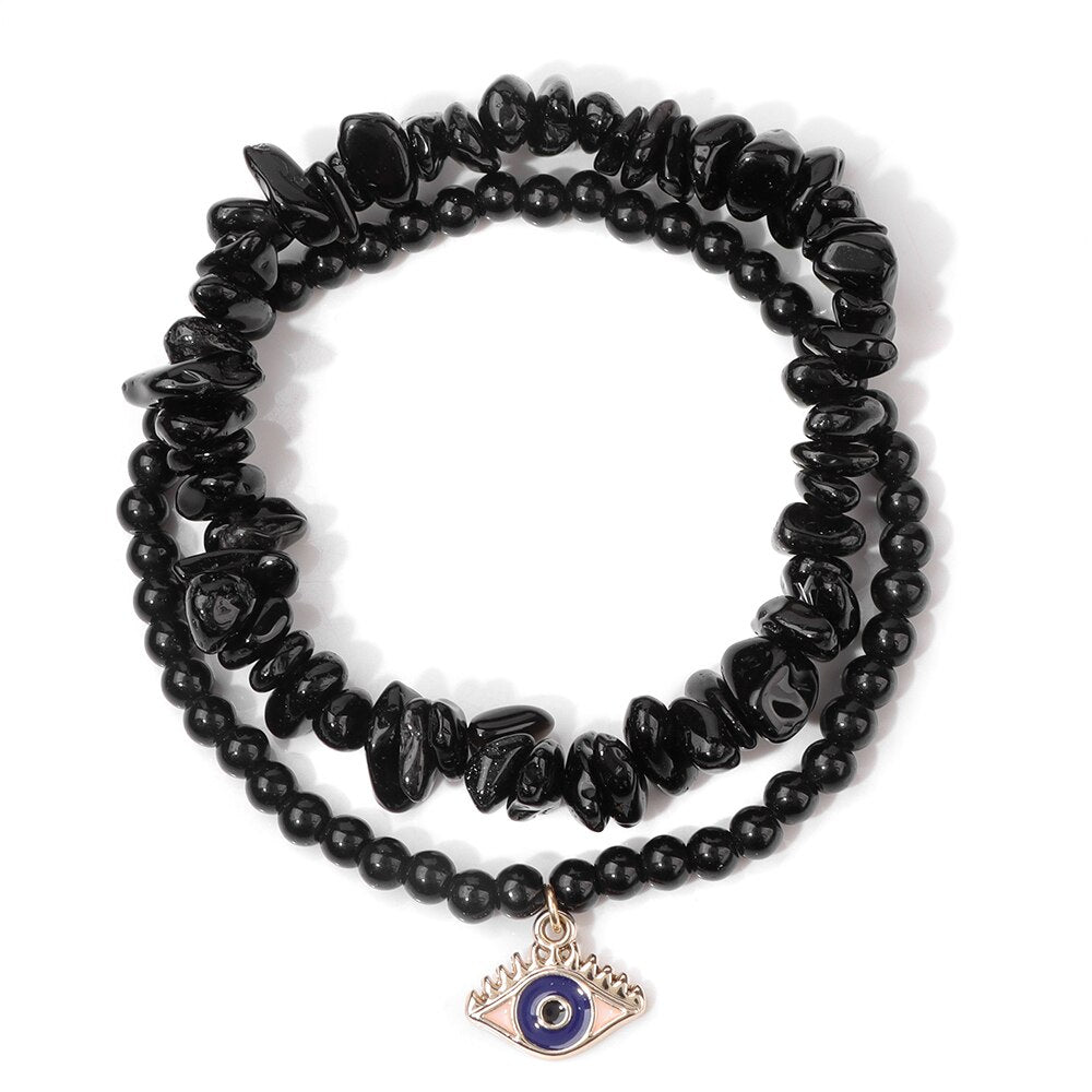 Bracelets en cristal contre le mauvais œil pour la protection