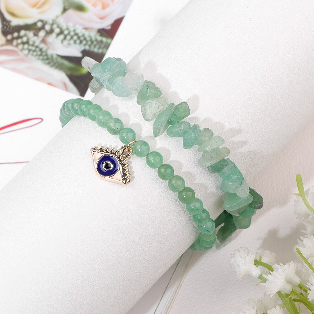 Bracelets en cristal contre le mauvais œil pour la protection