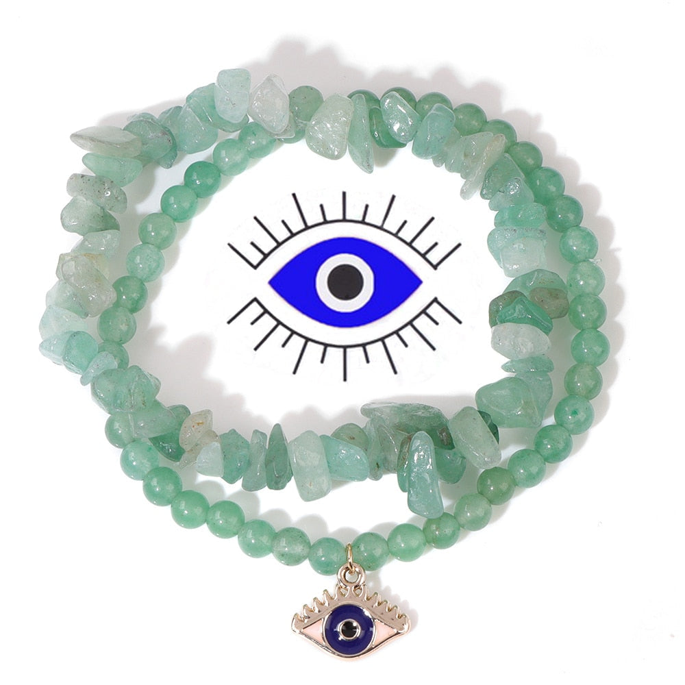 Bracelets en cristal contre le mauvais œil pour la protection