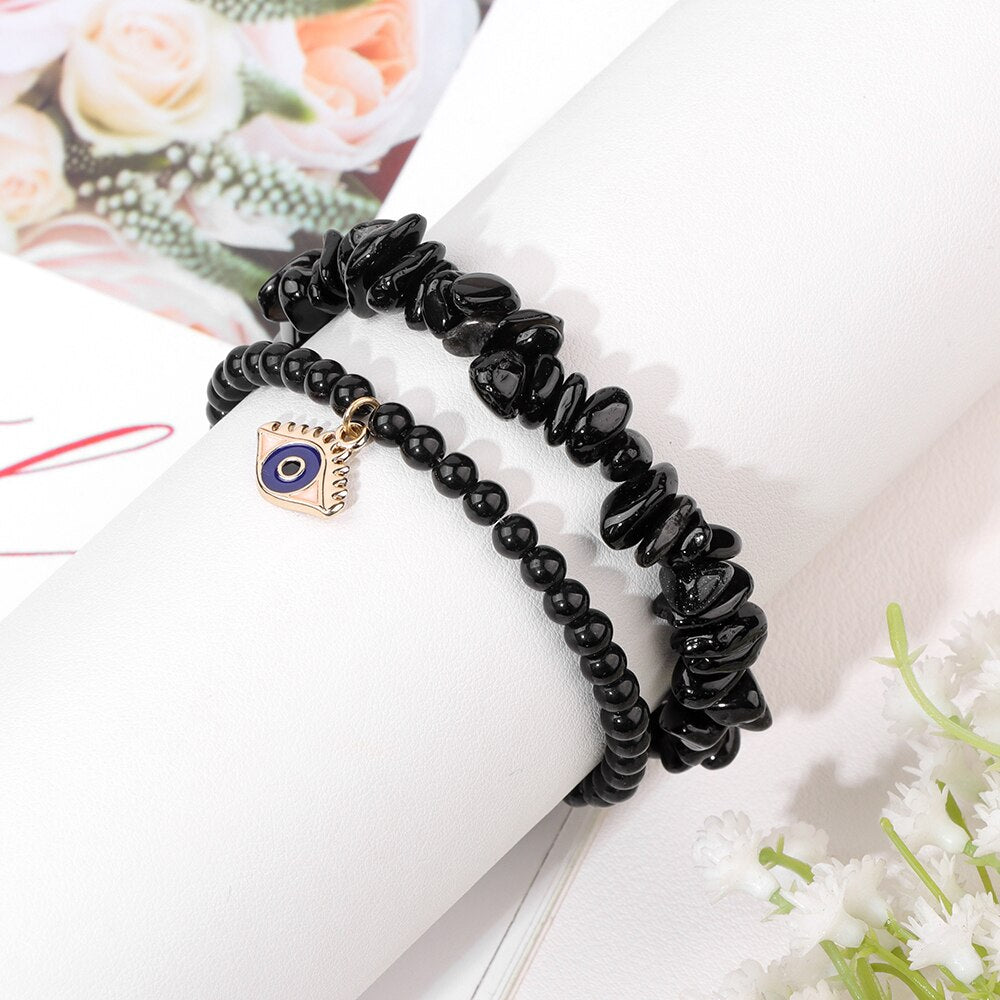 Bracelets en cristal contre le mauvais œil pour la protection