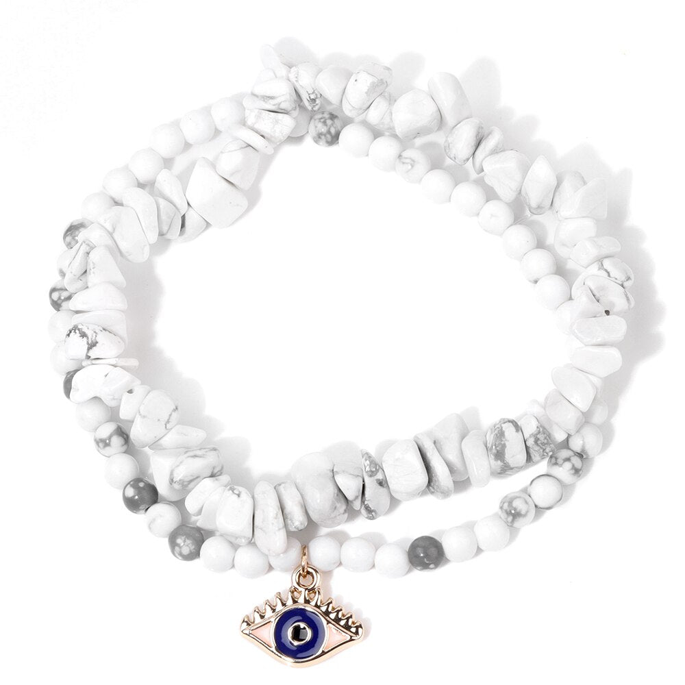 Bracelets en cristal contre le mauvais œil pour la protection