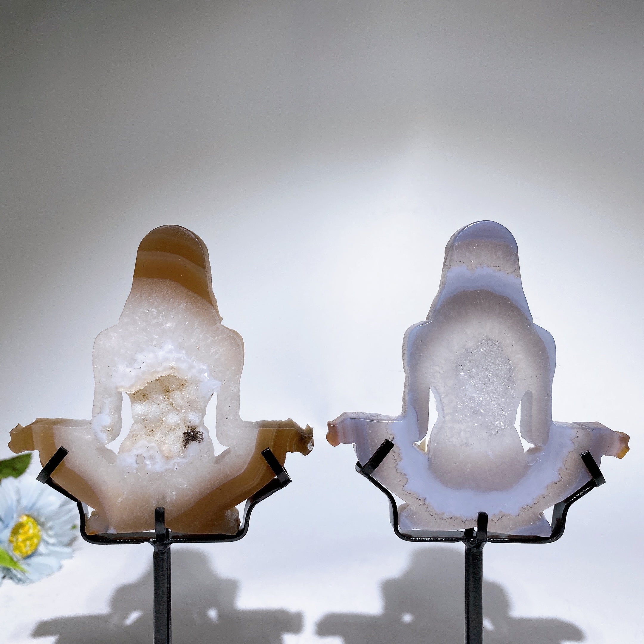 Crystal Goddess Carving with Stand 9.5cm Healing Figurine